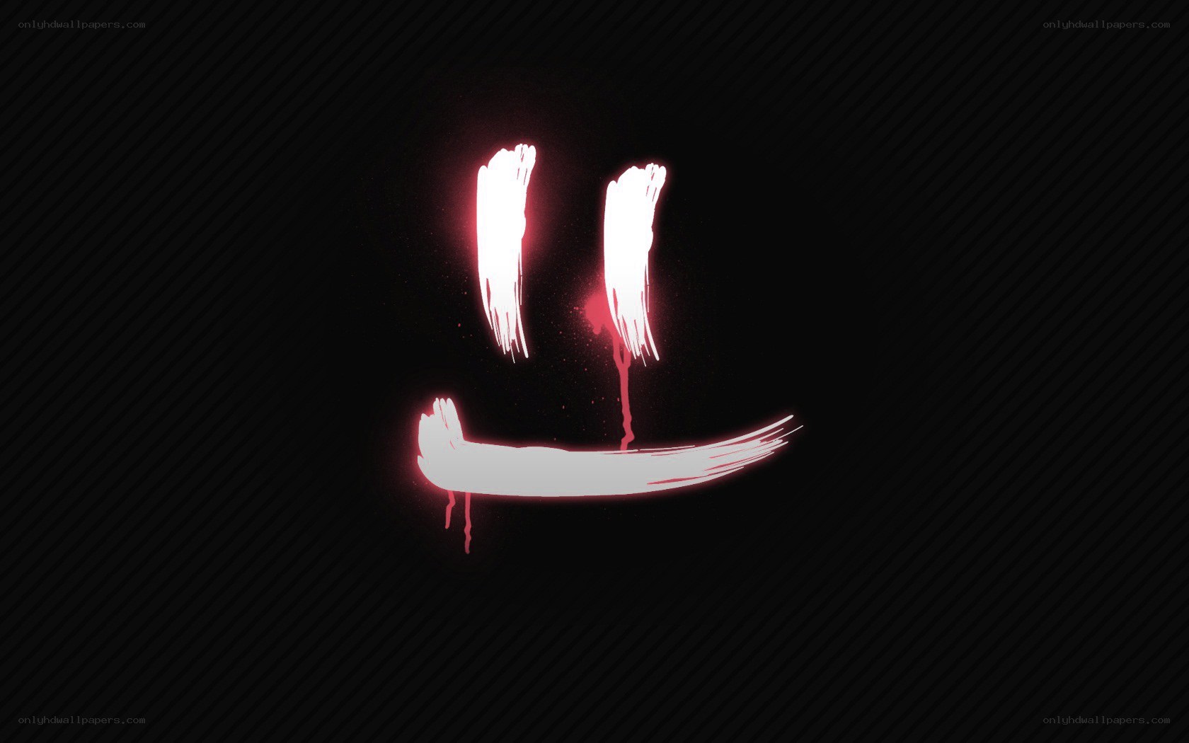 glowing red smiley face