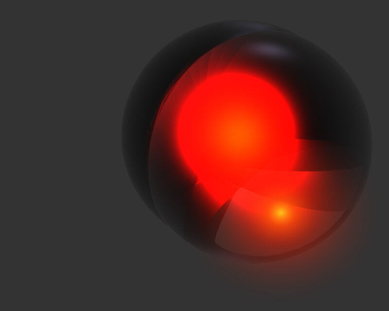 glowing red sphere