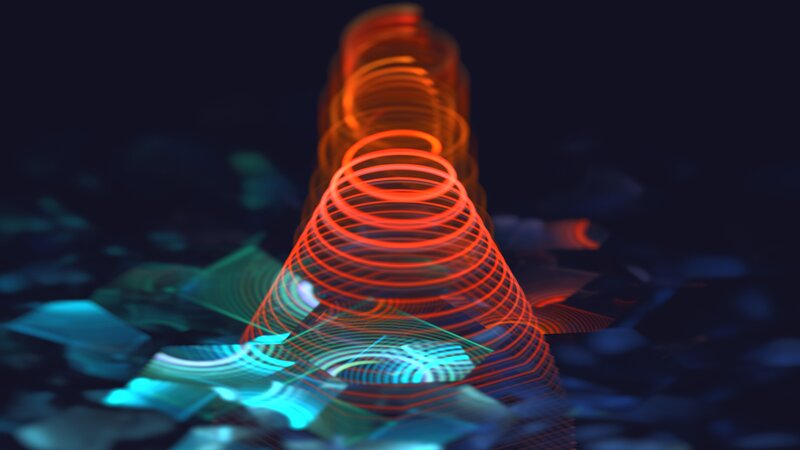 Glowing Red Spiral