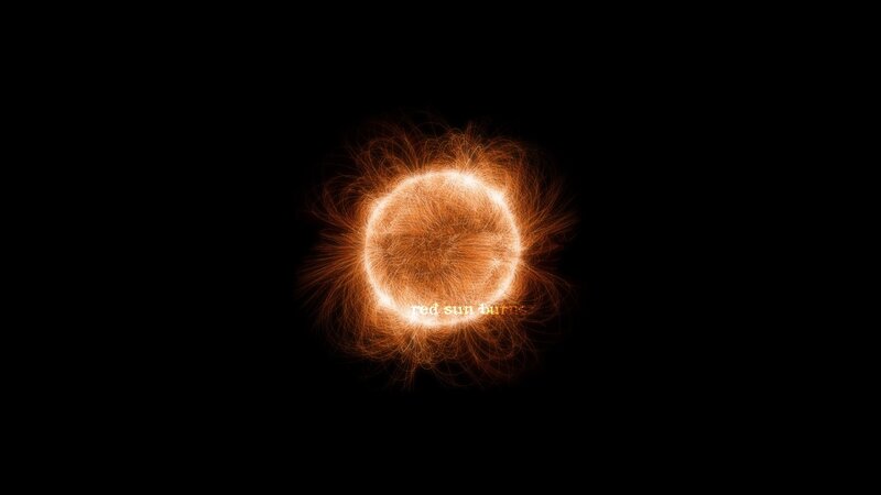 Glowing Red Sun