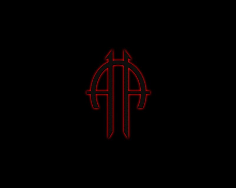 Glowing Red Symbol — Black, Dark, Digital Art