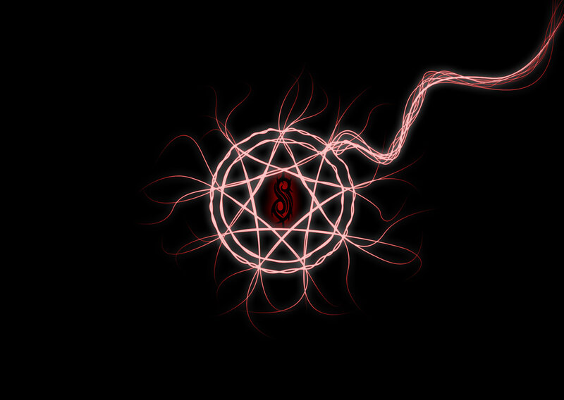Glowing Red Symbol — Black, Dramatic