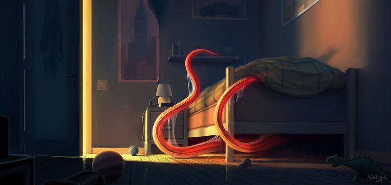 Glowing Red Tentacle