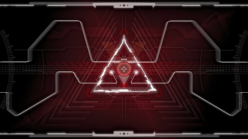 Glowing Red Triangle — Dramatic