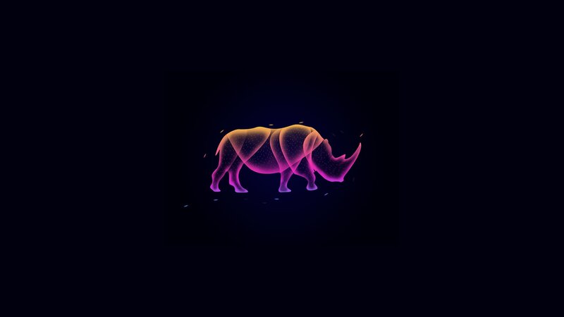 Glowing Rhinoceros
