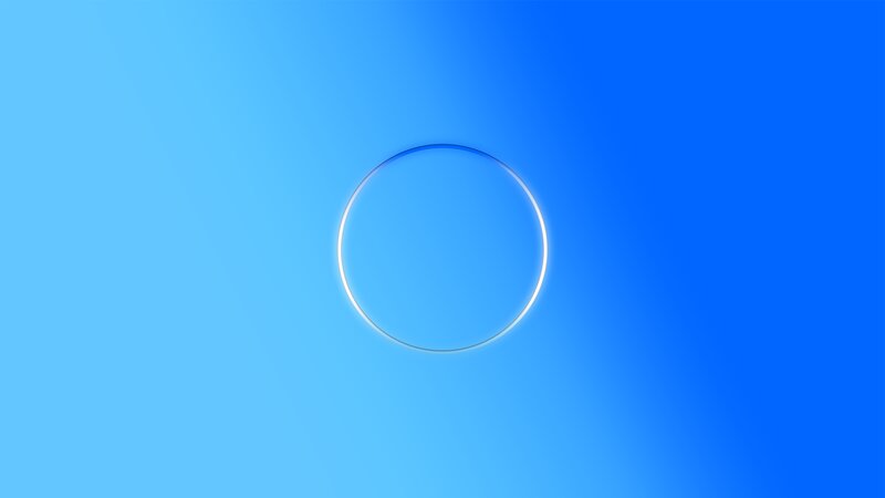 Glowing Ring on Blue Background