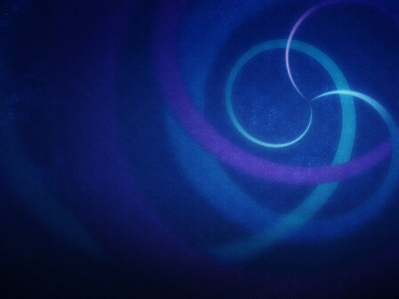 Glowing Rings in Space — Blue