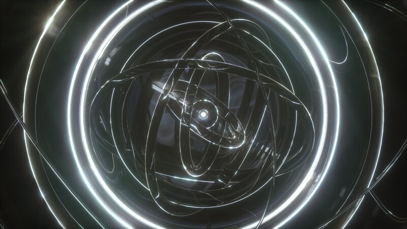 Glowing Rings in Tunnel