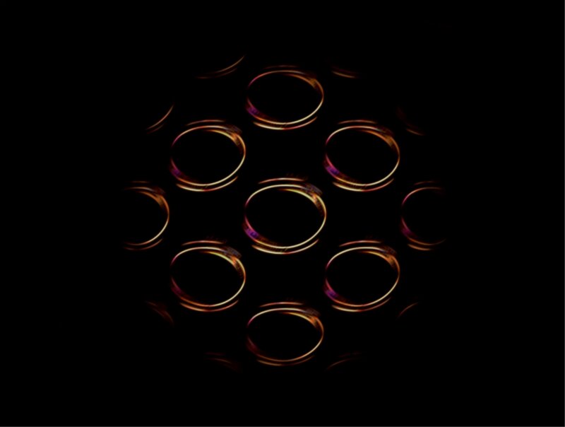 Glowing Rings on Black