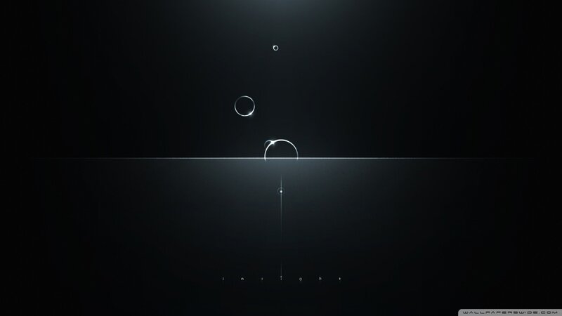 Glowing Rings on Dark Background