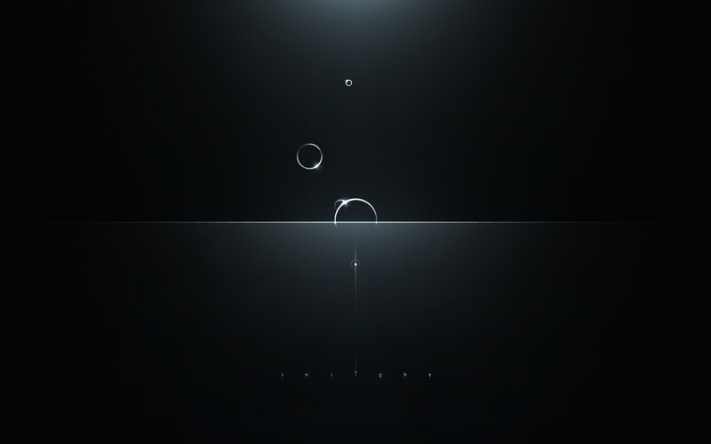 Glowing Rings on Dark Surface