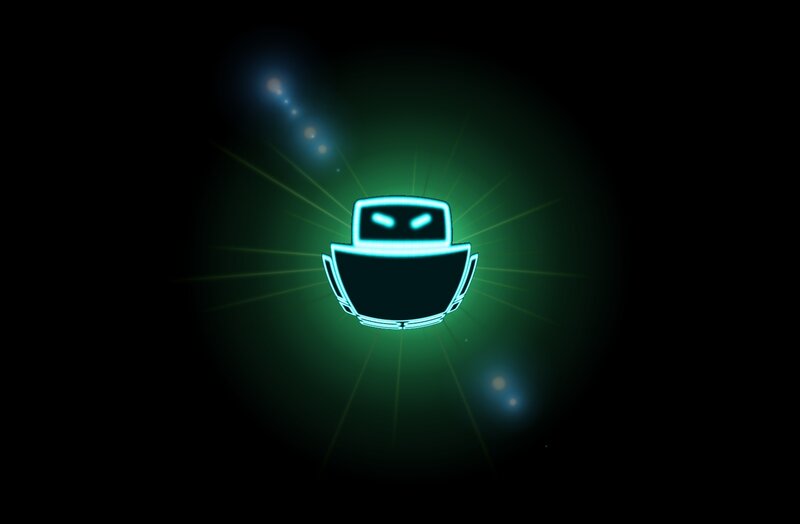 glowing robot icon