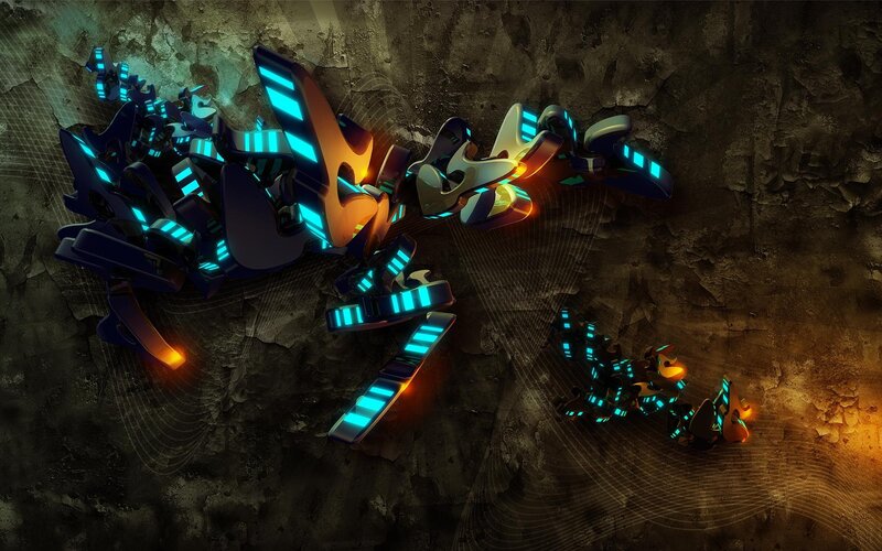 glowing robotic creatures