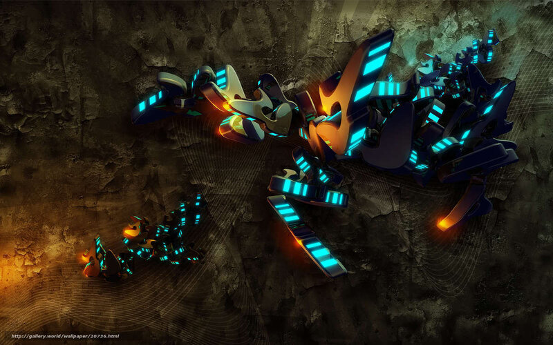 Glowing Robotic Creatures — Blue