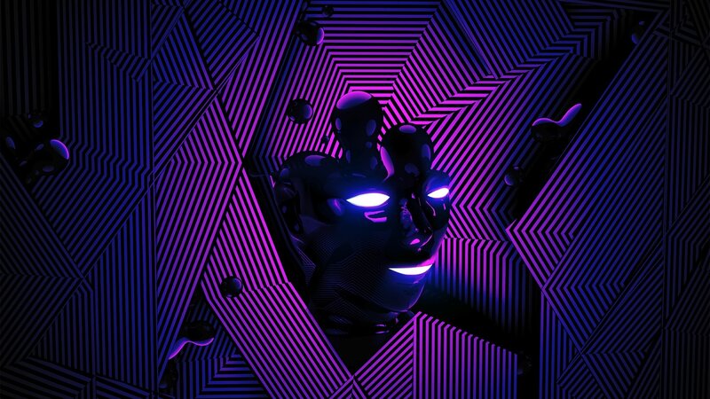 Glowing Robotic Head