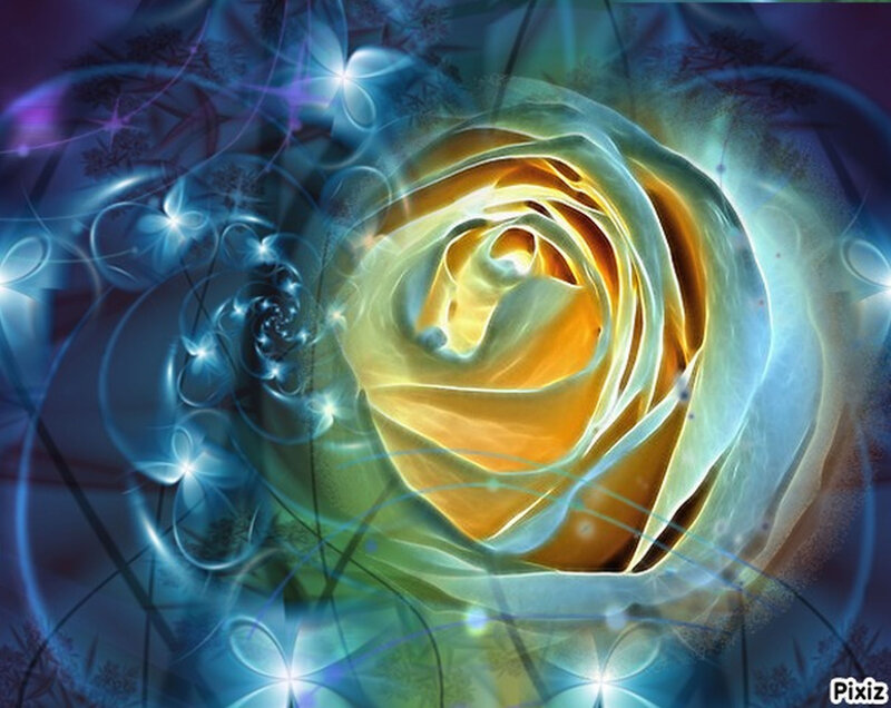 Glowing Rose Flower