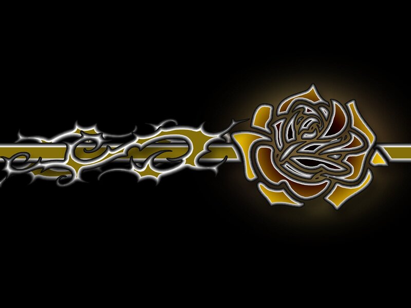 glowing rose tattoo design