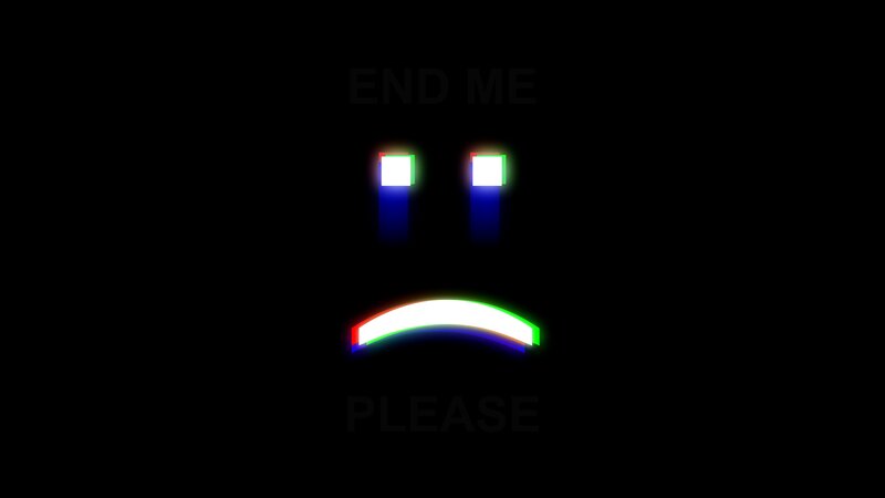 Glowing Sad Face