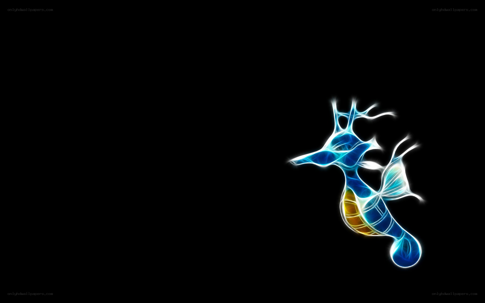 glowing seahorse design