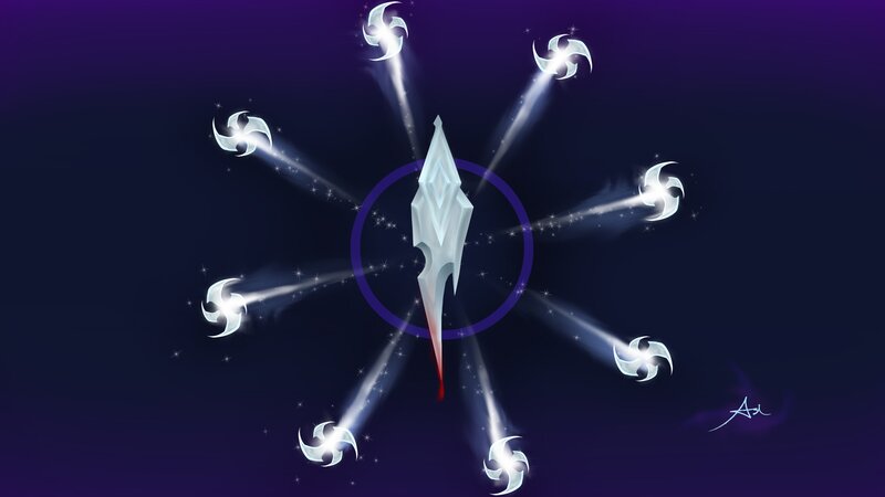 Glowing Shuriken Weapon