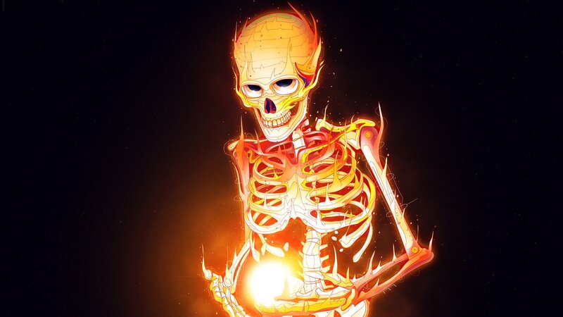 Glowing Skeleton
