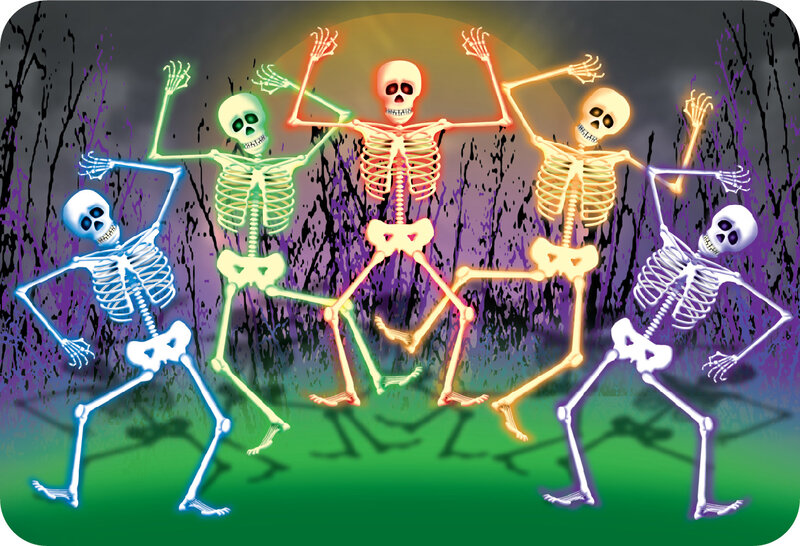 Glowing Skeletons Dancing