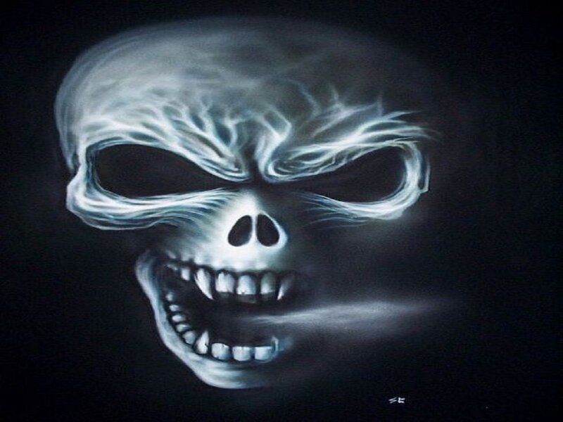 Glowing Skull — Black