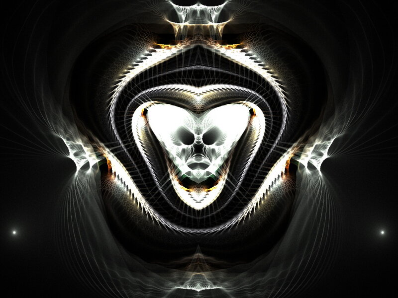 Glowing Skull Fractal