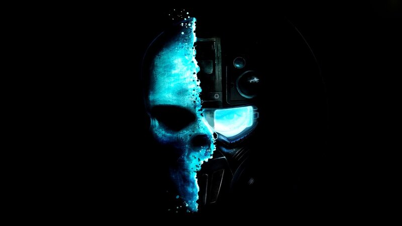 Glowing Skull Helmet — Black