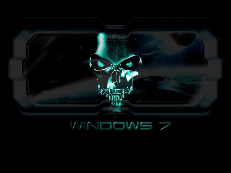 Glowing Skull in Window