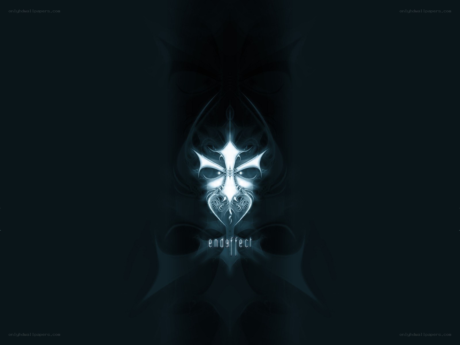 glowing skull logo design
