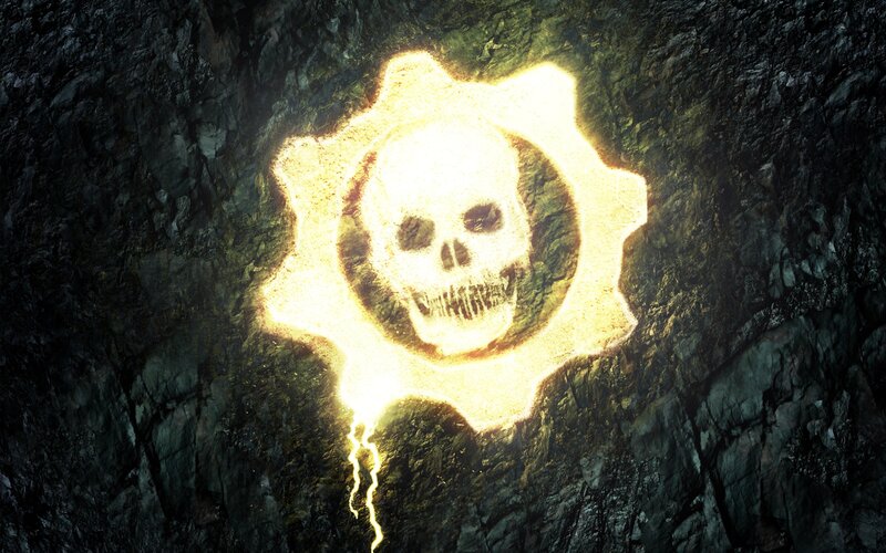Glowing Skull Symbol — Yellow
