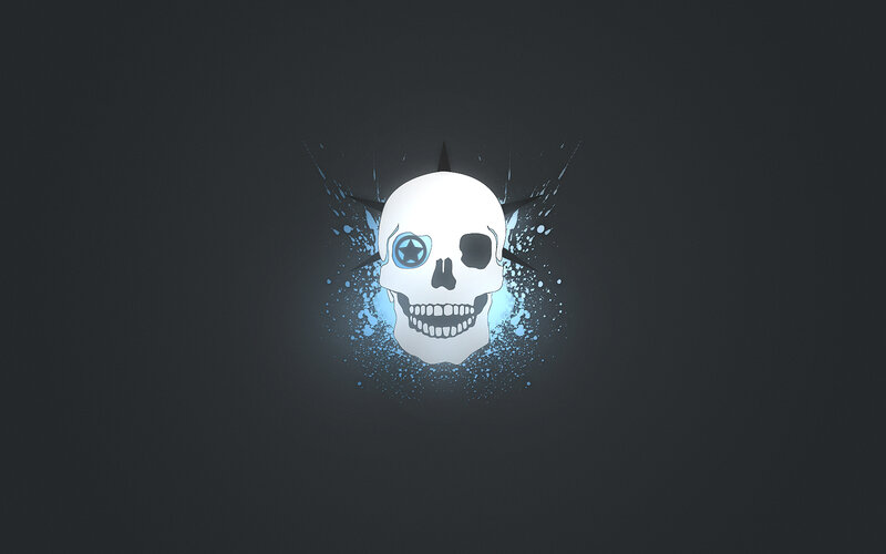 glowing skull with star eye