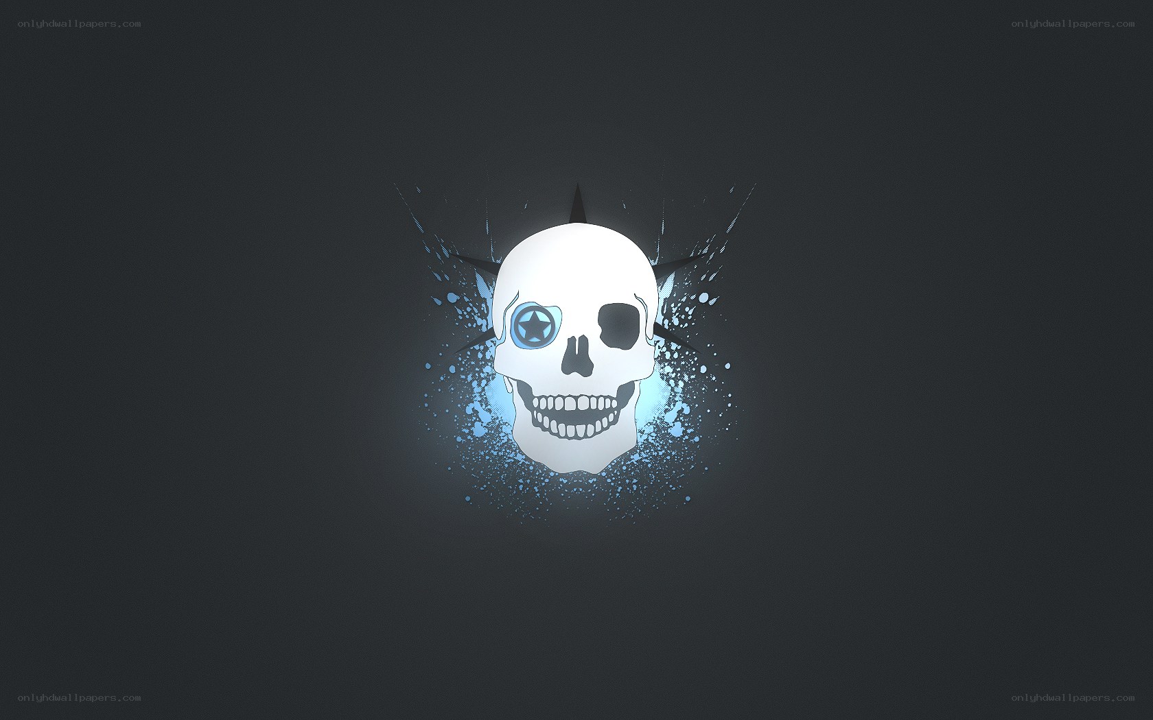 glowing skull with star eye