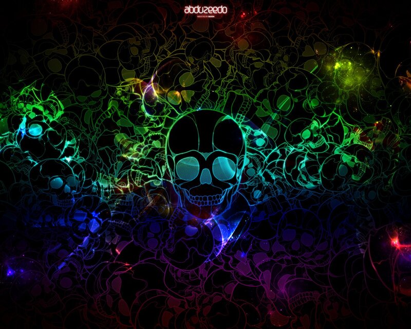 Glowing Skulls Pattern