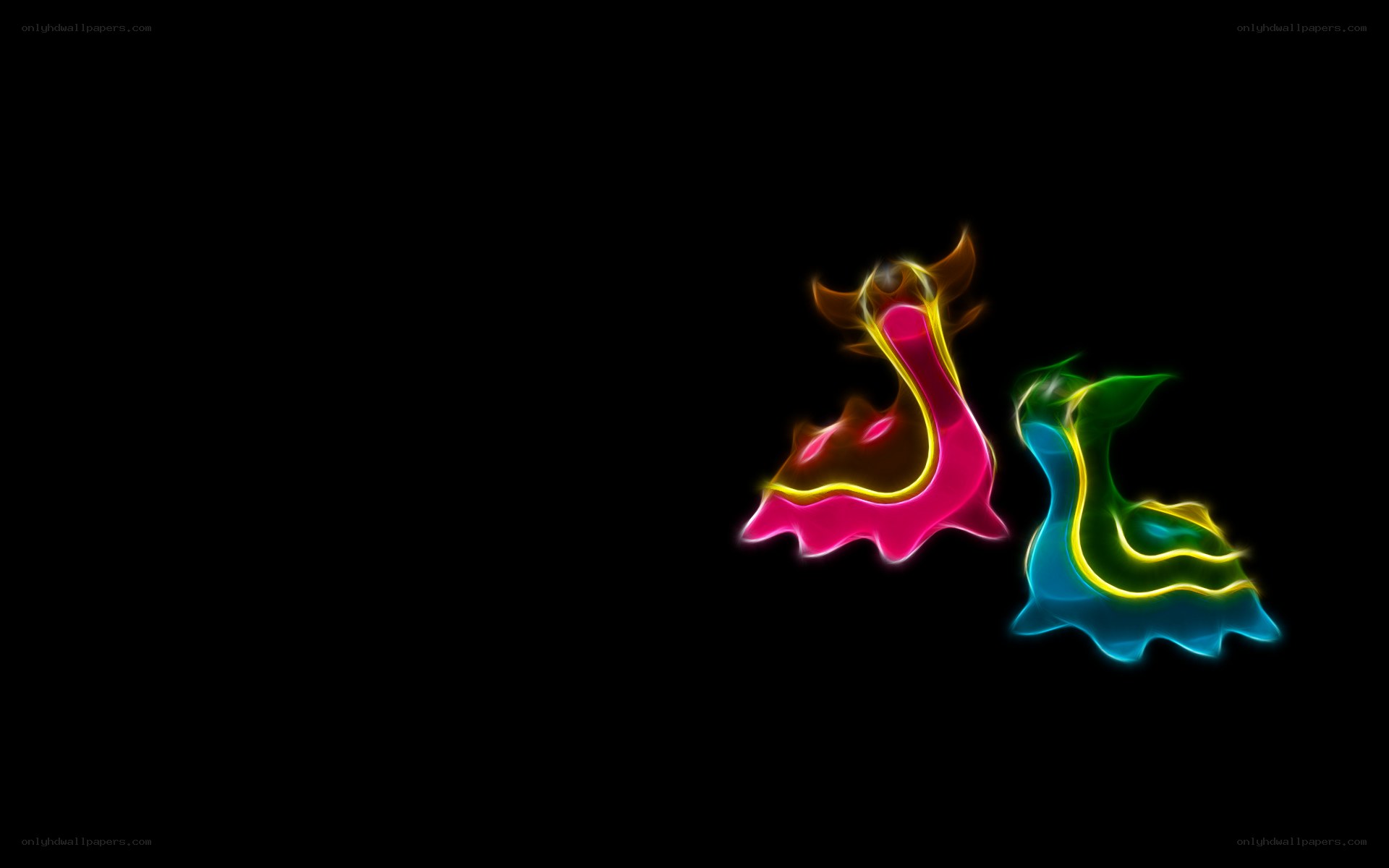glowing slug-like creatures