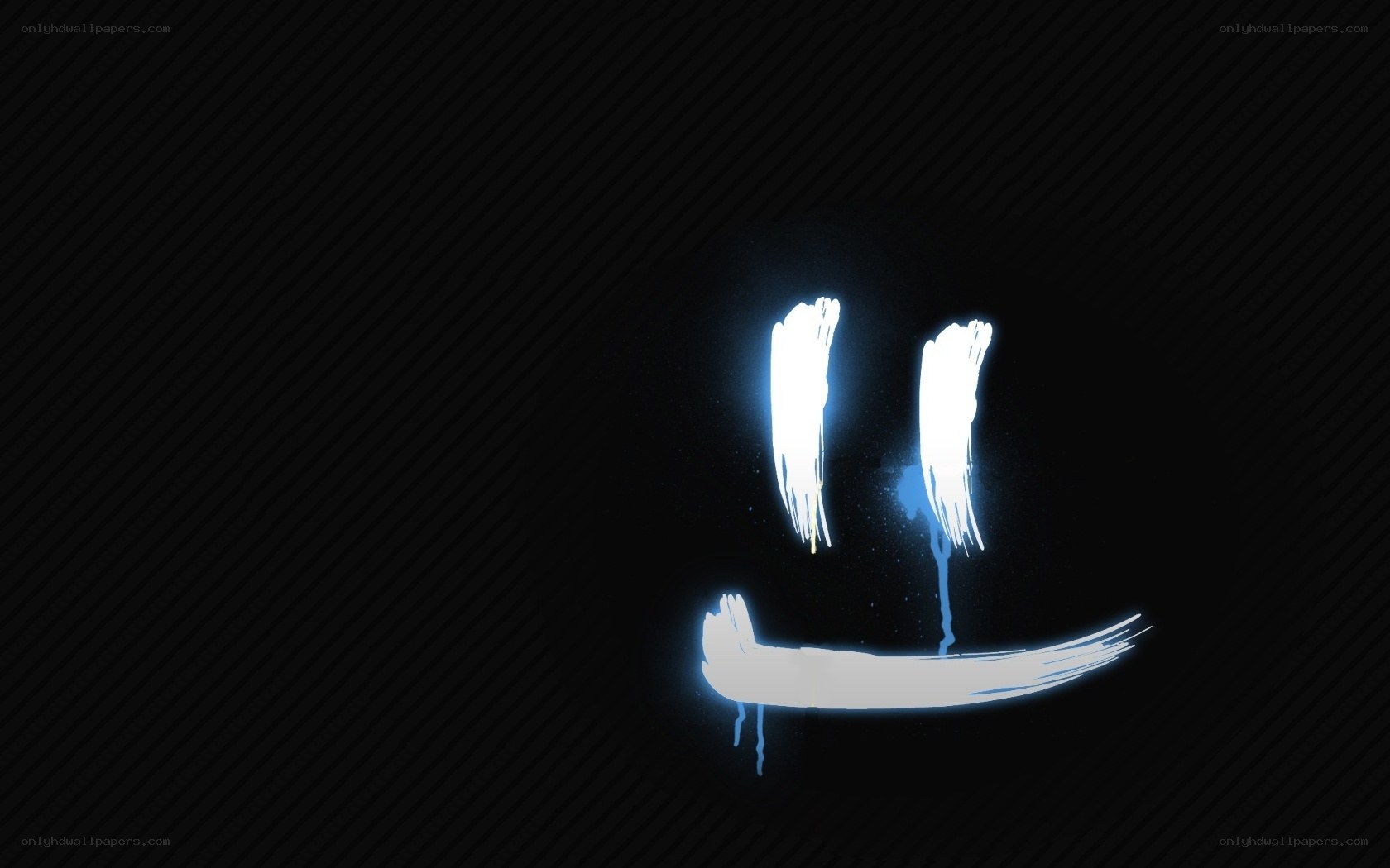 glowing smile graffiti