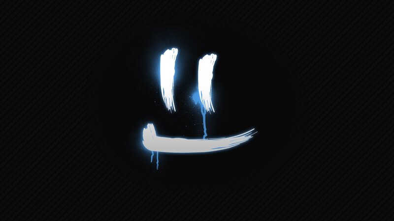 glowing smiley face art