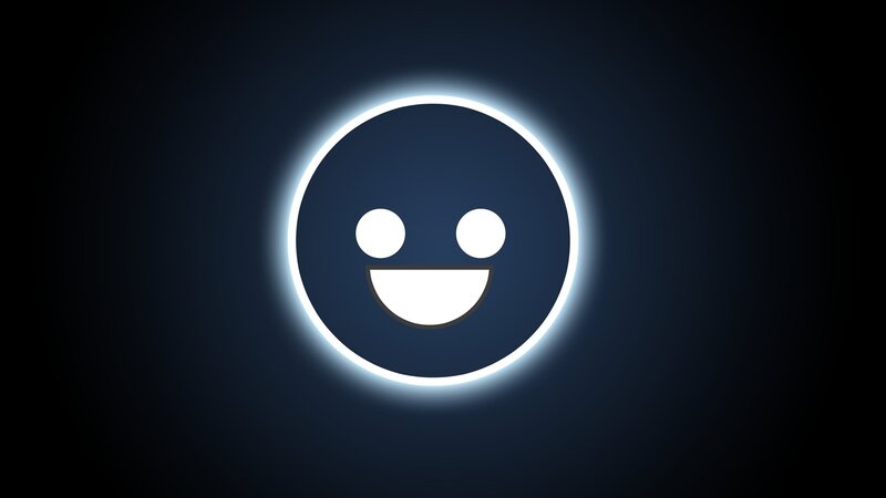 glowing smiley face icon