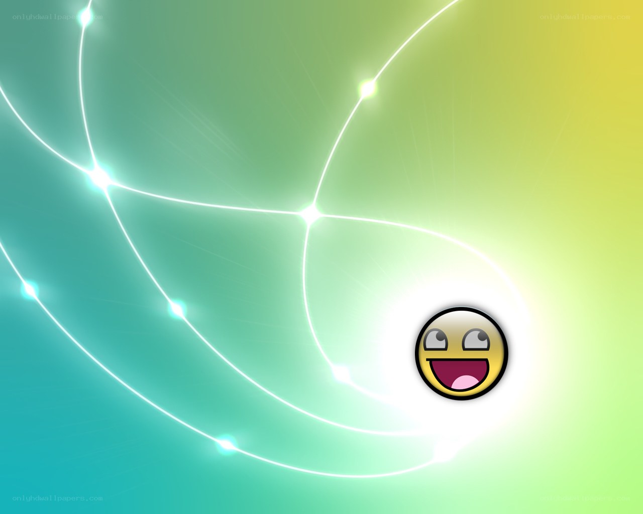 glowing smiley face wallpaper