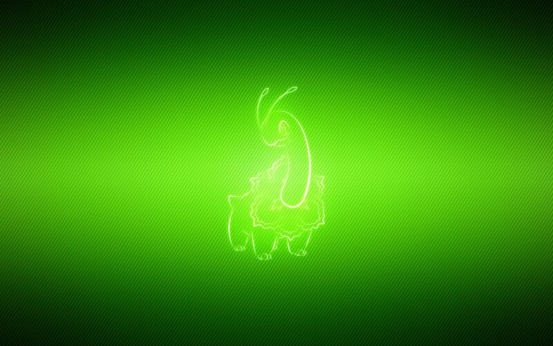 Glowing Snivy outline