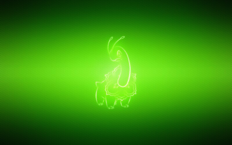Glowing Snivy outline