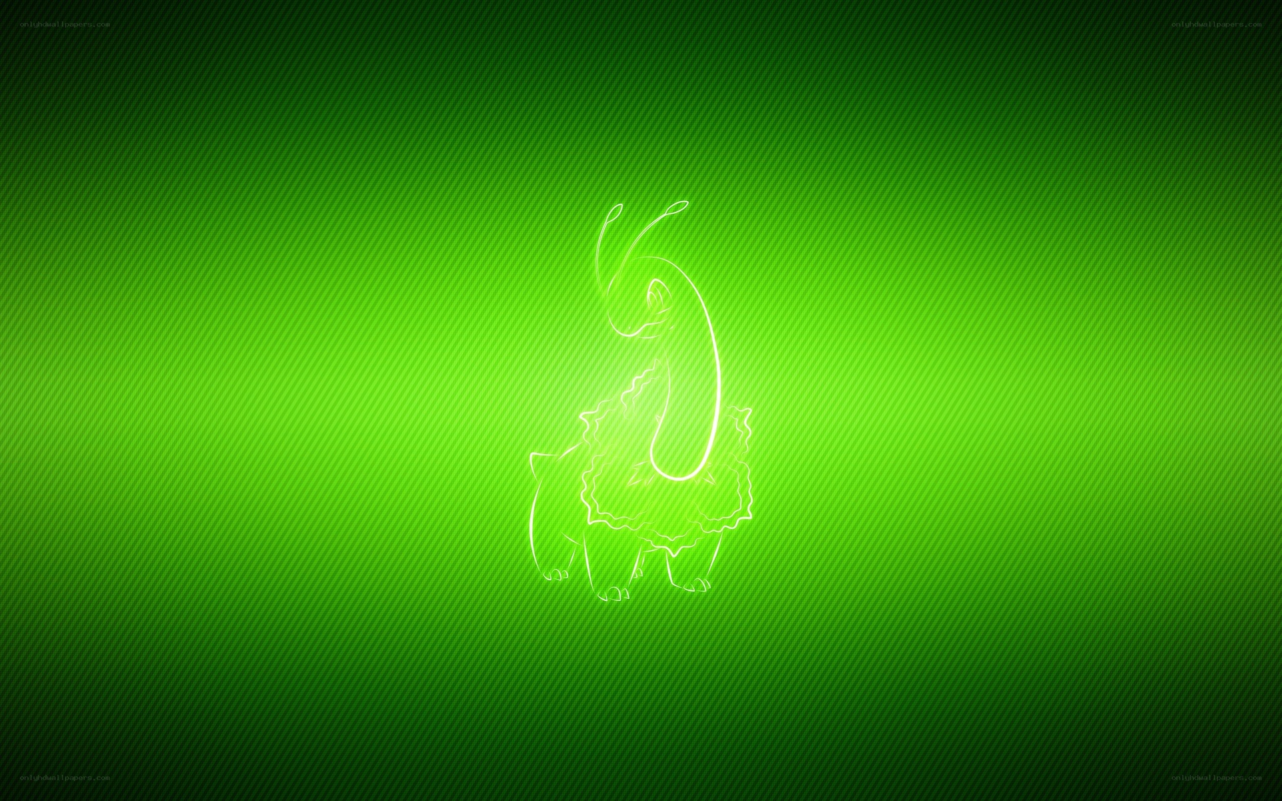 Glowing Snivy outline