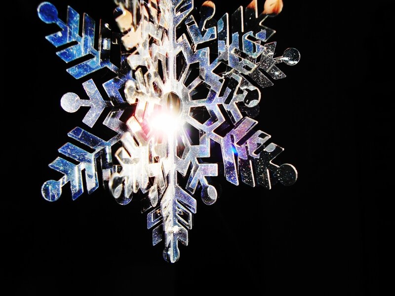 glowing snowflake ornament