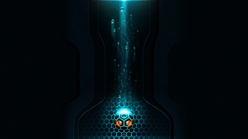 Glowing Soccer Ball — Blue, Futuristic