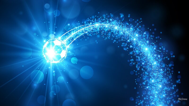 Glowing Soccer Ball — Blue