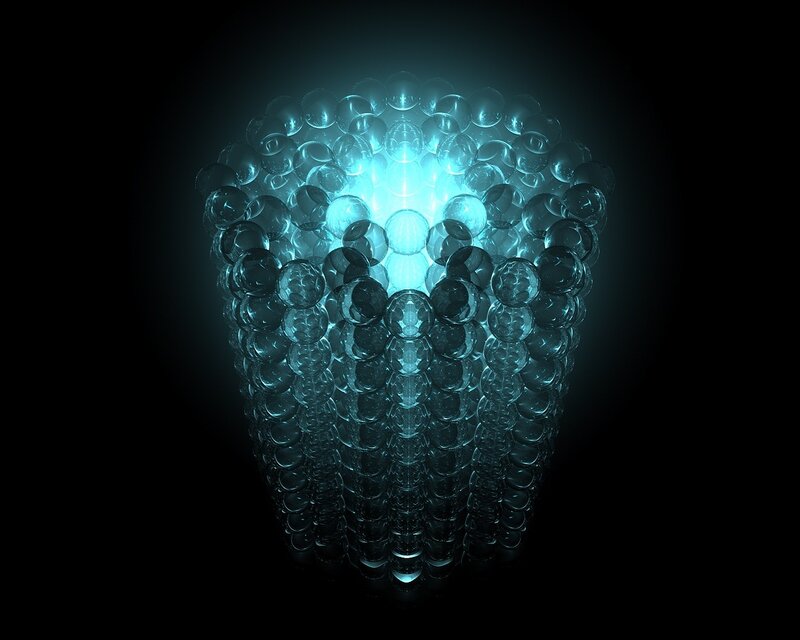 glowing sphere cluster