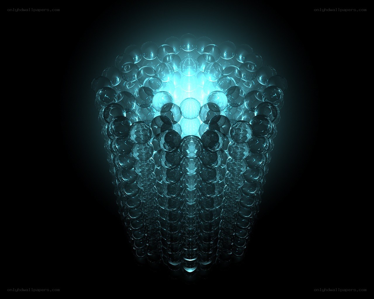 glowing sphere cluster