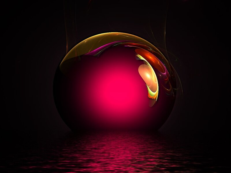 Glowing Sphere in Dark Water