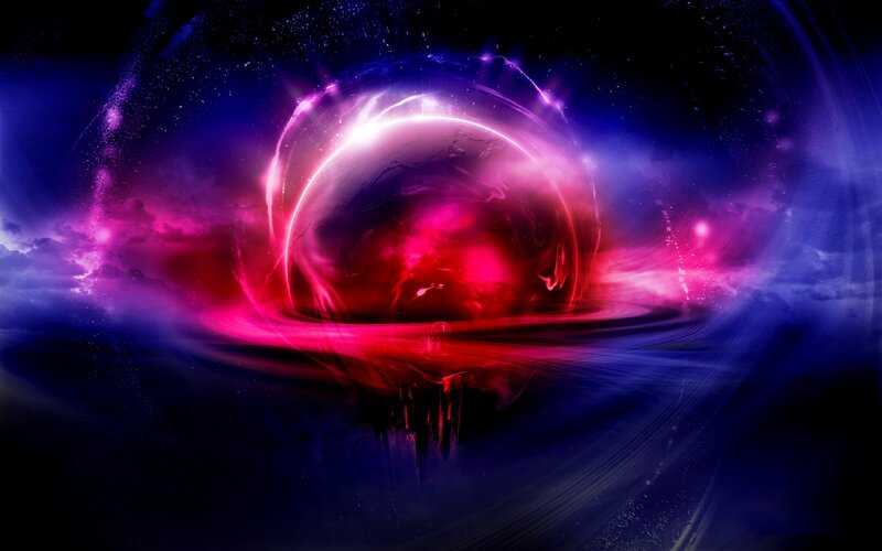 Glowing Sphere in Space